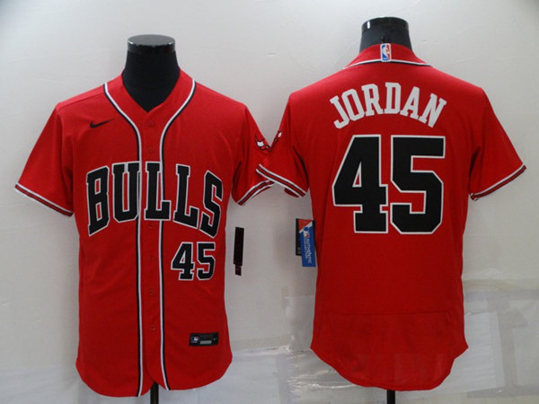 Men's Chicago Bulls #45 Michael Jordan Red Flex Base Stitched Jersey